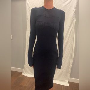 Victoria Beckham navy knit dress